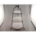 Three Tier Serving Stand with Porcelain Plates