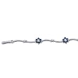 14K White Gold Sapphire and Diamond Bracelet
