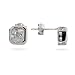 Eve's Addiction Square CZ Mens Stud Earrings