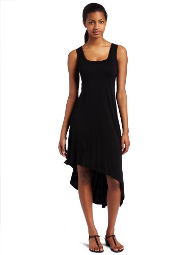Karen Kane Womens Asymmetric Hem Dress, Black, Large