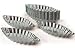 Fluted Barquette Tinned Steel <BR>3.25" L. x 1-5/8" W. x .40" H.