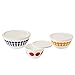 Vintage Charm Spot on 6 Piece Mixing Bowl Set, Red/Blue/Yellow
