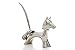 Dog Bobble Head Ring Holder with Elegant Nickel Plated Tone