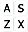 ENGLISH UK LARGE LETTERS KEYBOARD STICKERS NON TRANSPARENT WHITE BACKGROUND (Upper Case)