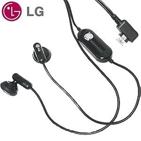 LG SGEY0007301 Stereo hands free headset, Ear-bud Style head-set, Black, with Send/ End button