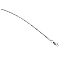 Sterling Silver 1.55mm Thin Round Omega Chain Necklace, Diamond Cut Finish, Nickel Free