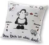 Sheepworld Ohne Dich ist alles doof Kissen, weiss
