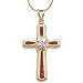 Jewelry : 14K Ruby & Diamond Cross Pendant