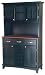 Kitchen & Housewares : Buffet with 2-Door Hutch- Black/ Cherry
