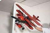 WW I red tri plane w/maltese cross large 33