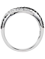 1 Ct Tw Black & White Diamond Ring by US Gems, Size: 6