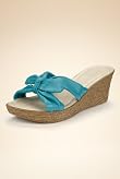 Leather Open Toe Tubular Strap Wedge Shoes [T02-3075-S]