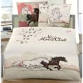 NICI Renforc� Bettw�sche / Pferde Club / Jugendbettw�sche f�r M�dchen / Farbe: ros� / Gr��e : 135x200 / 100% Baumwolle / mit Rei�verschluss
