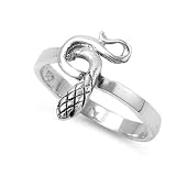 Sterling Silver Plain Ring - Snake
