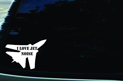 7" X 5" I Love Jet Noise Jet Vinyl DIE Cut Decal for Your Car, Truck, Laptop, Window