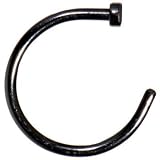 18 Gauge 3/8 Black Anodized Titanium Nose Hoop