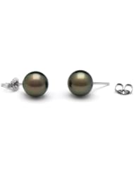 Pair of 8.0-9.0 mm, Tahitian Pearl Stud Earrings