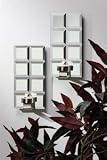 SET OF 2 BEVELED SQUARE MIRROR SCONCES