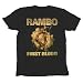 Rambo First Blood Poster Washed Black T-Shirt Tee