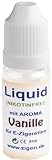 VANILLE-Liquid Flasche mit 10 ml - 0.0 mg Nikotin für alle nachfüllbare elektrische Zigaretten - Garantiert Nikotinfrei - mit Kindersicherungsverschluss- und Auslaufschutzkappe von ZIGON