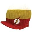 DC Comics The Flash Striped Knit Billed Beanie Ski Hat