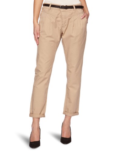 edc by ESPRIT Damen Hose Normaler Bund, N4C125, Gr. 42 (Regular - 32 Inch L&auml;nge), Beige (n Preisvergleich