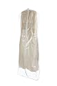 Clear Heavyduty 4.5 Mil Bridal Wedding Gown Dress Garment Bag Travel Storage Organize Bag Extra Long with 10" Gusset