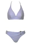 INC Lilac Halter Bikini w/Gathered Ring Waist XS