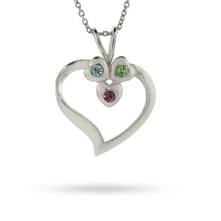 Three Stone Swarovski Crystal Birthstone Family Heart Pendant. Personalize it at EvesAddiction! 31z%2BWFdzTAL Three Stone Swarovski Crystal Birthstone Family Heart Pendant. Personalize it at EvesAddiction!