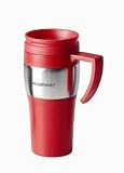 Farberware 14 oz Mug With Stainless Steel Trim Red