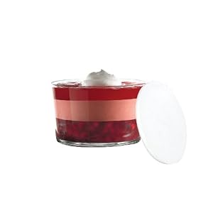 Anchor Hocking Presence Footless Trifle with White Plastic Lid by Anchor Hocking