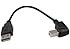 YCS Basics Black 6 Inch USB 2.0 High Speed Printer / Scanner Right Angle Cable