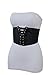 TFJ Women Fashion Wide Corset Belt High Waist Faux Leather Plus M L XL Black