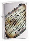 Zippo "Lifetime Guarantee" Brushed Chrome Lighter, 24184, NEW 2007 Model