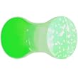 6 Gauge Green Neon Glitter Saddle Plug