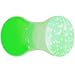 6 Gauge Green Neon Glitter Saddle Plug