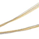 14K Two Tone Gold 6 Strand Sparkling Singapore Chain - 16.00 inches
