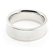 10K White Gold Wedding Bands 6mm flat comfort-fit