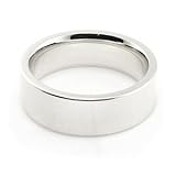 10K White Gold Wedding Bands 6mm flat comfort-fit