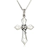 Sterling Silver Celtic Cross Pendant, 18.5"