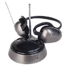 Wireless Transmitter Headphones w/FM Scan Radio