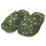 クッションボール入り シェイプアップスリッパ 和柄 緑