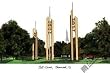 Howard Payne University Lithograph 14x10 Unframed Lithograph