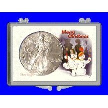 2008 - Cased - Snowmen - Choice .999 1 Troy oz - American Silver Eagle Dollar