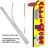 Appliances (Yellow/Red) Feather Banner Flag Kit (Flag, Pole, & Ground Mt)