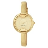 Nine West Women's NW1064CHGD Gold-Tone Bezel and Gold-Tone Metallic Strap