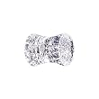 0 Gauge Clear Ultra Glitter Saddle Plug