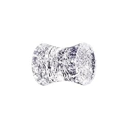 0 Gauge Clear Ultra Glitter Saddle Plug