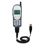 Coiled Power Hot Sync and Charge USB Data Cable w/ Tip Exchange for the Motorola i205 - Gomadic Brand