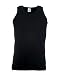 Fruit of the Loom Plain athletic sleeveless vest Black Small (35-37 inch chest)